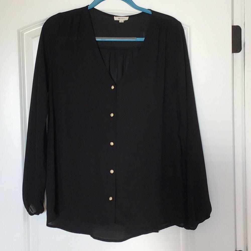 Long sleeve sheer top